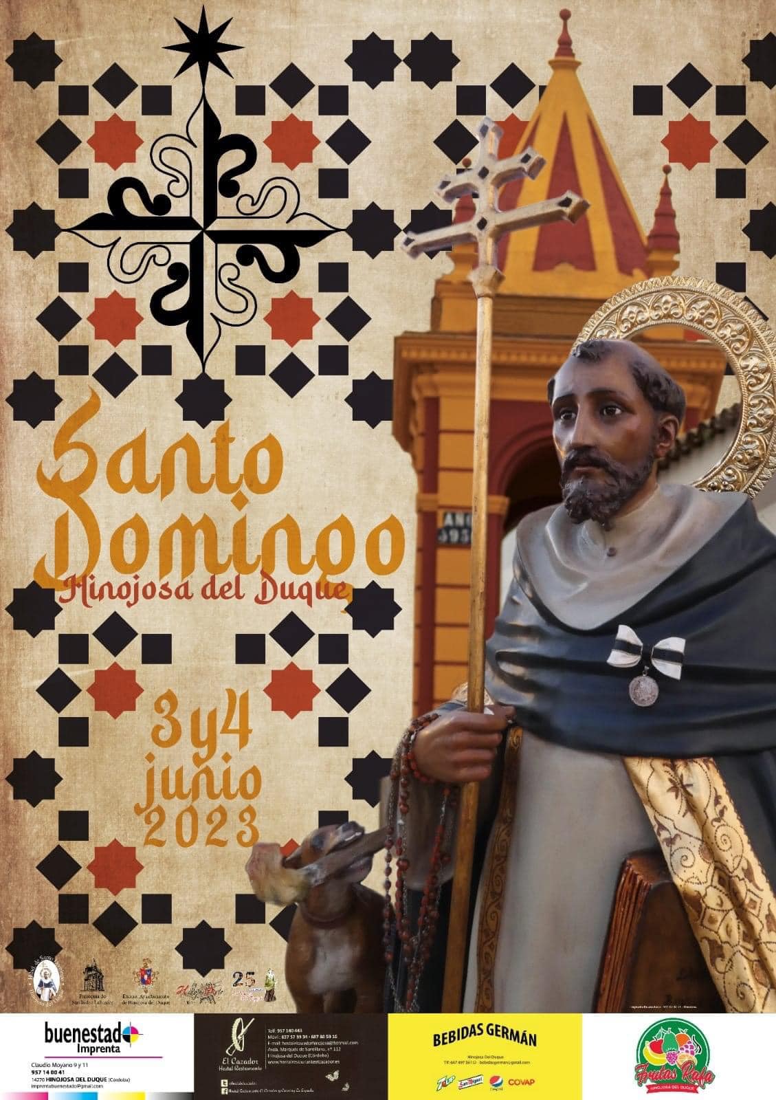 Cartel de Fiestas en honor de Santo Domnigo de Guzmán 2023